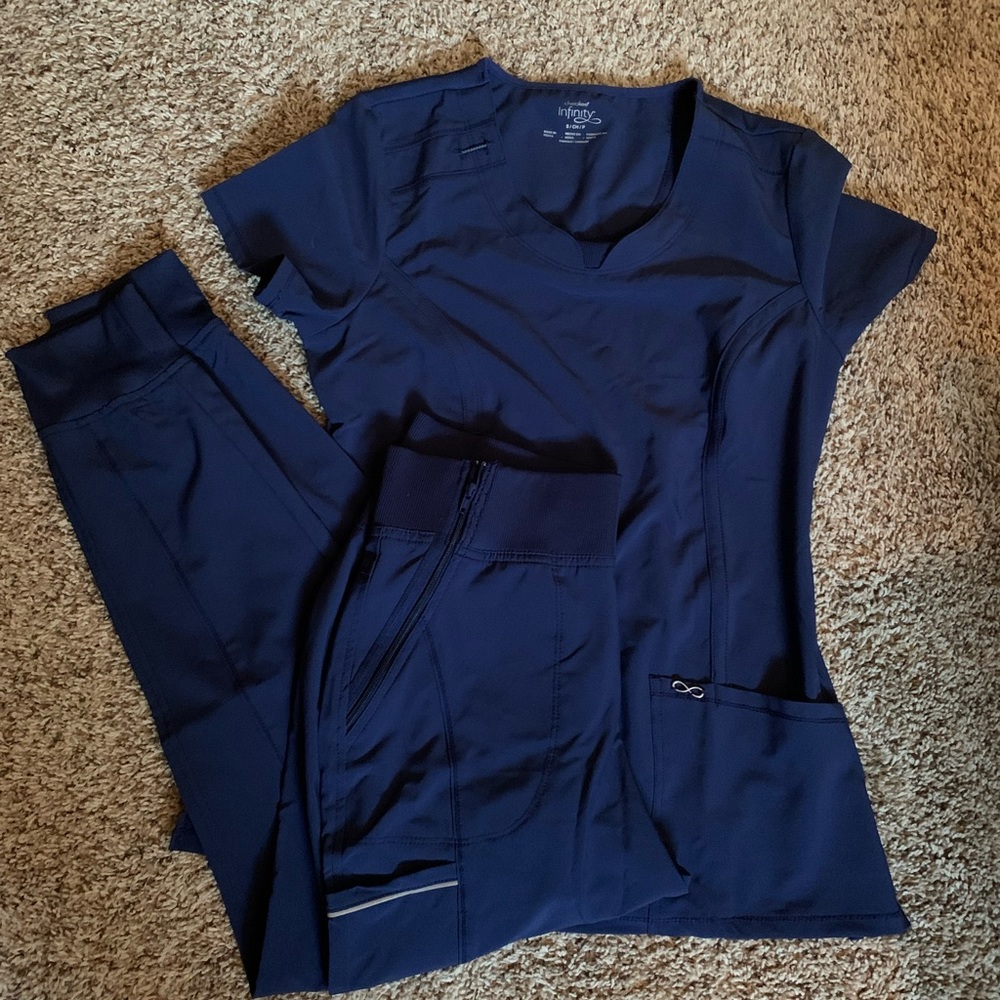 Navy Blue Scrub Set